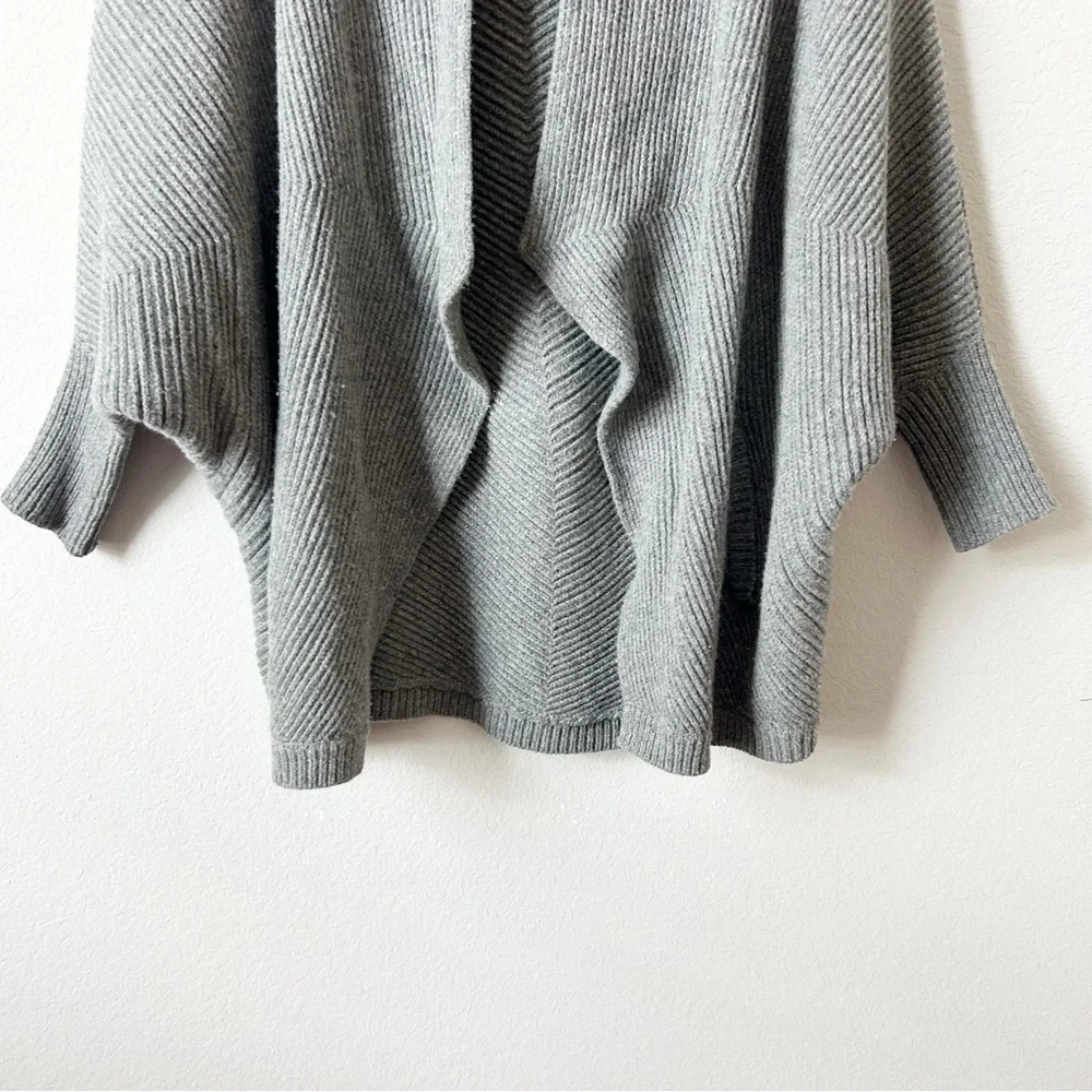 Madewell Heather Gray Women's 100% Merino Wool Sculptor Open Cardigan Sz M/L - Picture 7 of 15